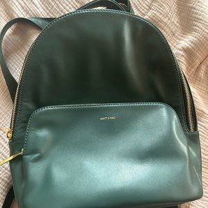 Vegan Leather Green Matt and Nat Caro Backpack (Vineyard)